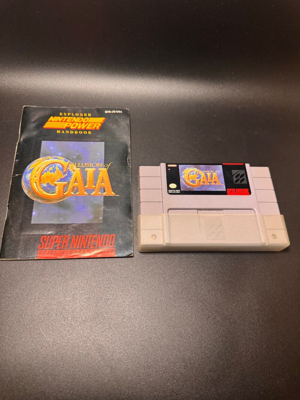 Super Nintendo SNES Illusion of Gaia with manual - tested & works perfectly
